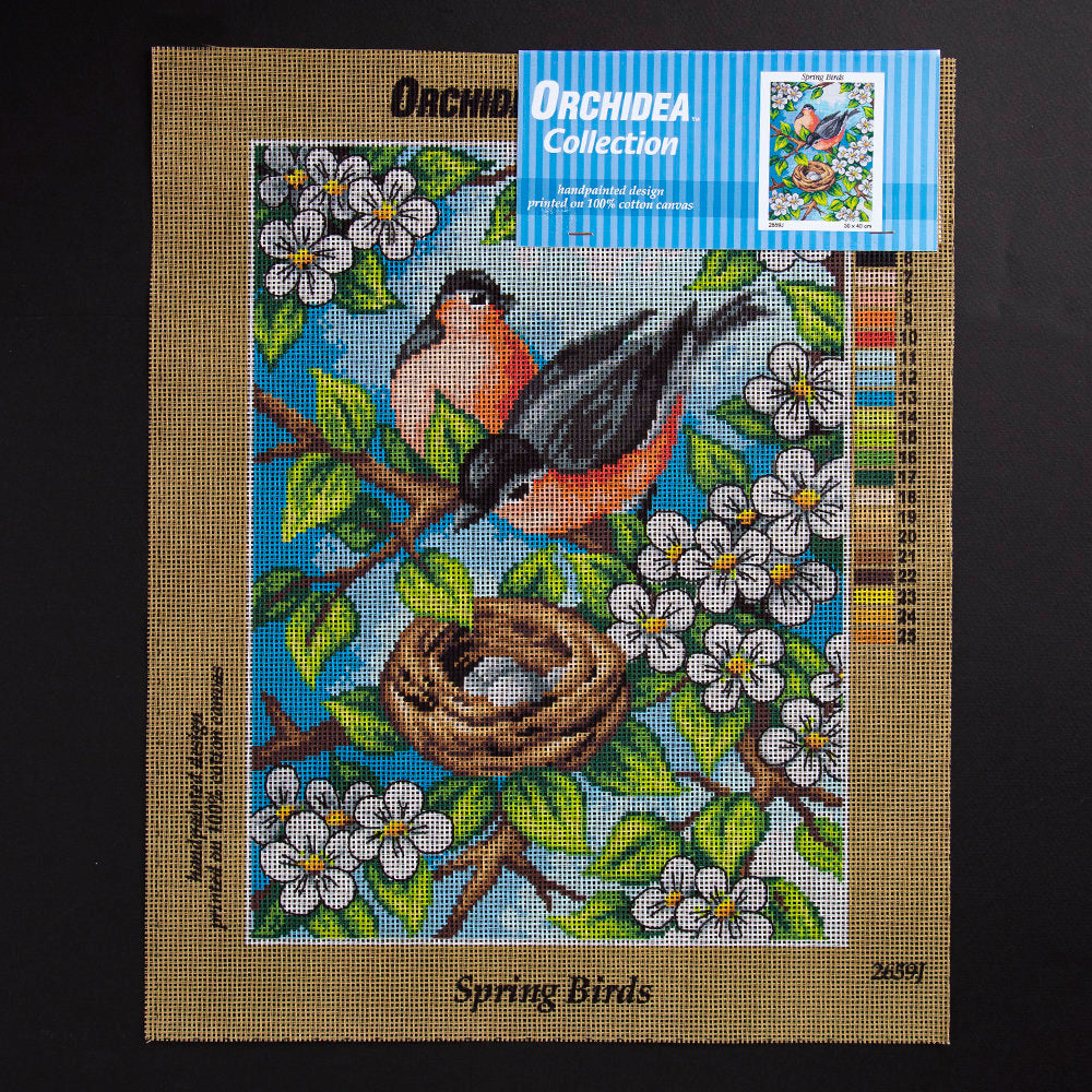 ORCHİDEA 30 x 40 cm Bahar Kuşları Baskılı Goblen 2659J